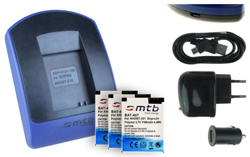 3 mtb Akkus + USB Ladeger&auml;t f&uuml;r Gopro Hero3 und Hero3+