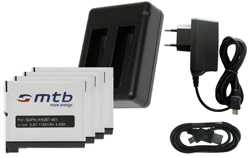 Dual Ladeger�t + Akkus f&uuml;r GoPro Hero4